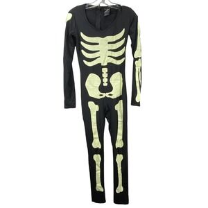 Leg Avenue Skeleton Bodysuit‎ Costume Halloween Glow in the Dark Medium